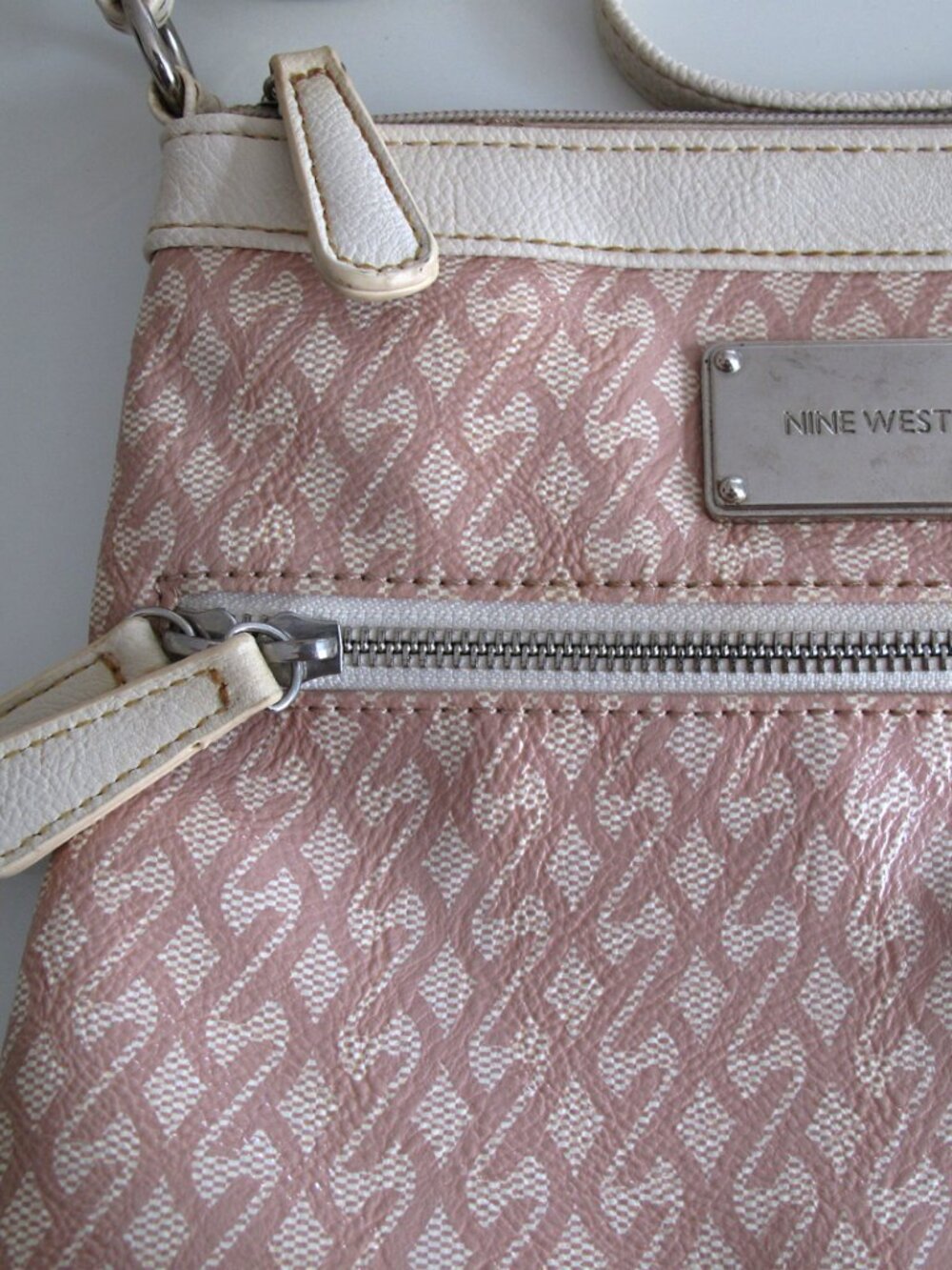 NINE WEST Crossbody BAG Cream/Salmon PURSE